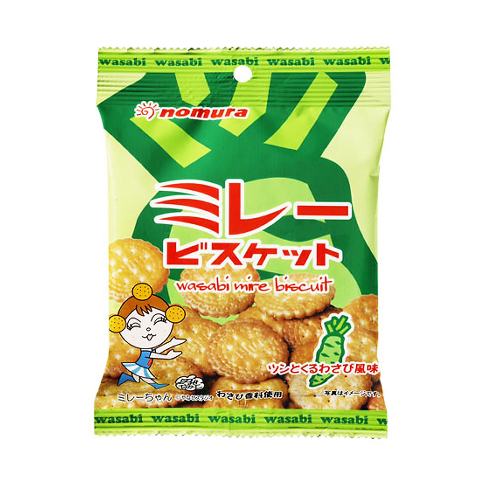 Nomura Irimame Yappari Majime Millet Biscuit Wasabi Flavor